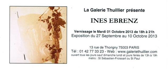 INES EBRENZ at La Galerie Thuillier